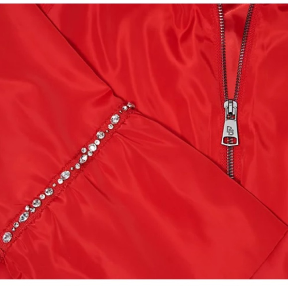 Dennis Basso Embellished Water Resistant Hooded Anorak - Picture 6 of 14